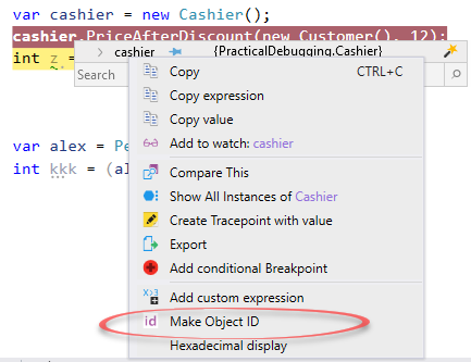 Make Object ID Visual Studio Ozcode