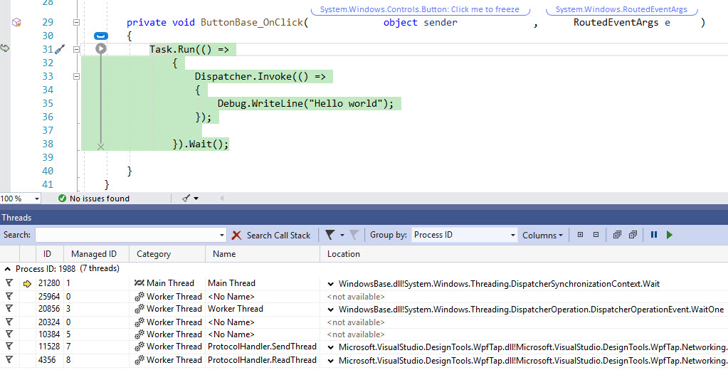 visual studio attach to process