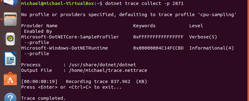 dotnet trace collect
