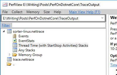 PerfView open nettrace file