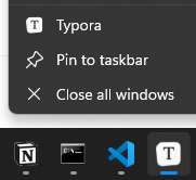 Pin to taskbar