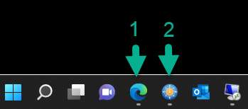 Taskbar order of apps